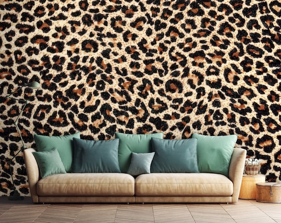 Leopard print effect wallpaper leopard pattern wallpaper