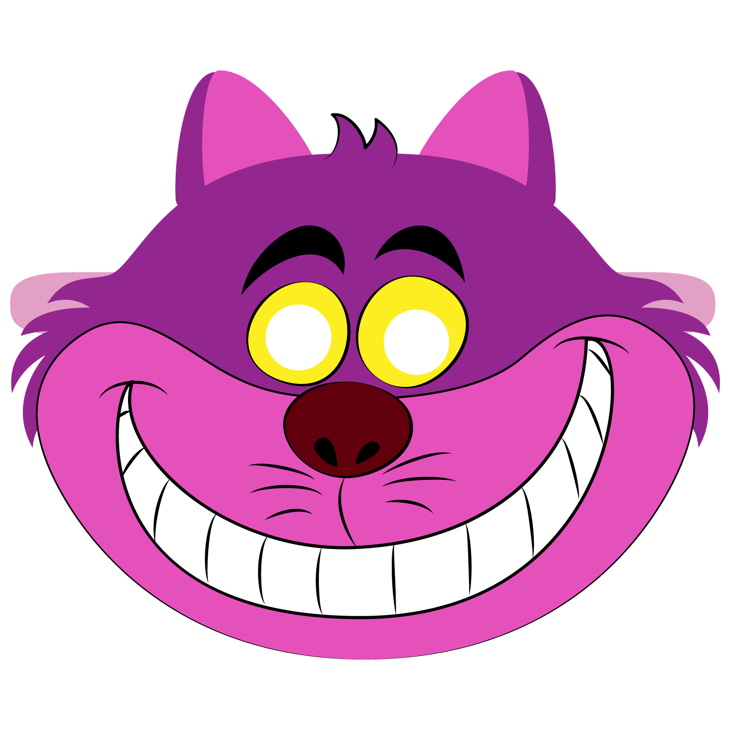 Cheshire cat mask template free printable papercraft templates