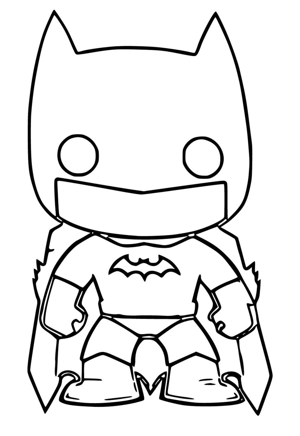 Free printable funko pop batman coloring page for adults and kids