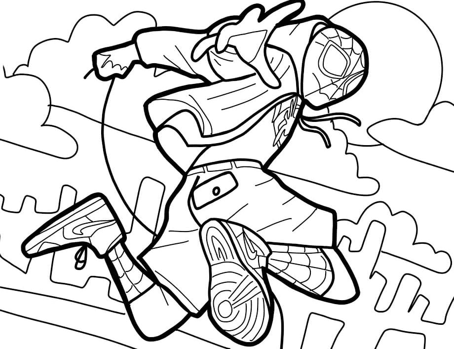 Miles morales coloring pages printable for free download