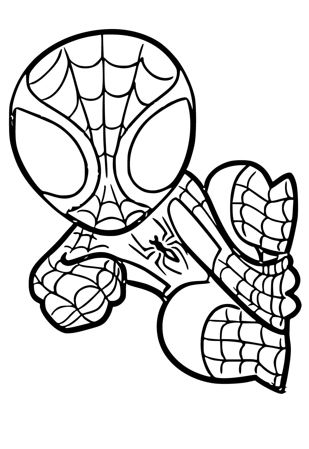Free printable spiderman cute coloring page sheet and picture for adults and kids girls and boys