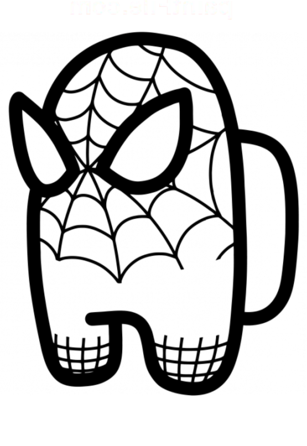 Free printable among us spiderman coloring page sheet and picture for adults and kids girls and boys