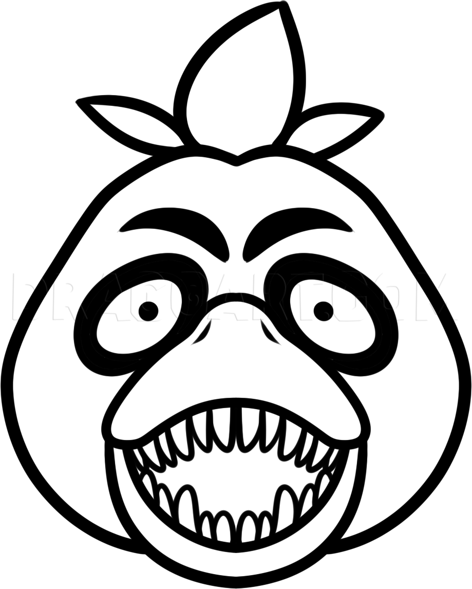 How to draw chica the chicken easy step by step drawing guide by dawn drawings fnaf coloring pages five night