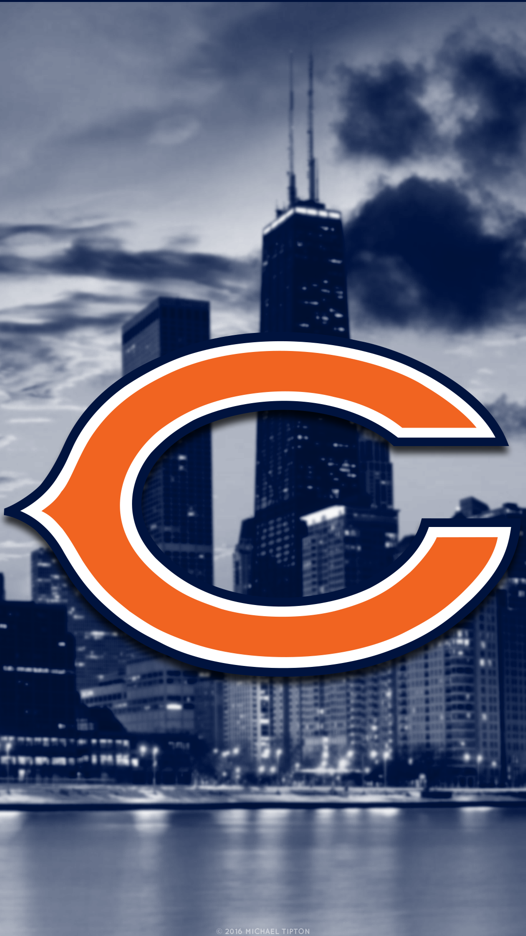 Chicago bears phone wallpaper by michael tipton