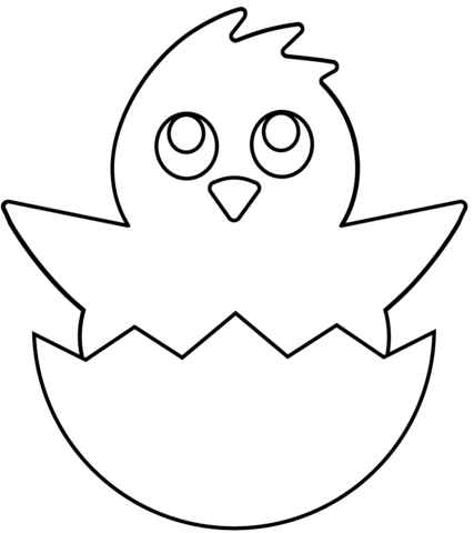 Hatching chick emoji coloring page free printable coloring pages
