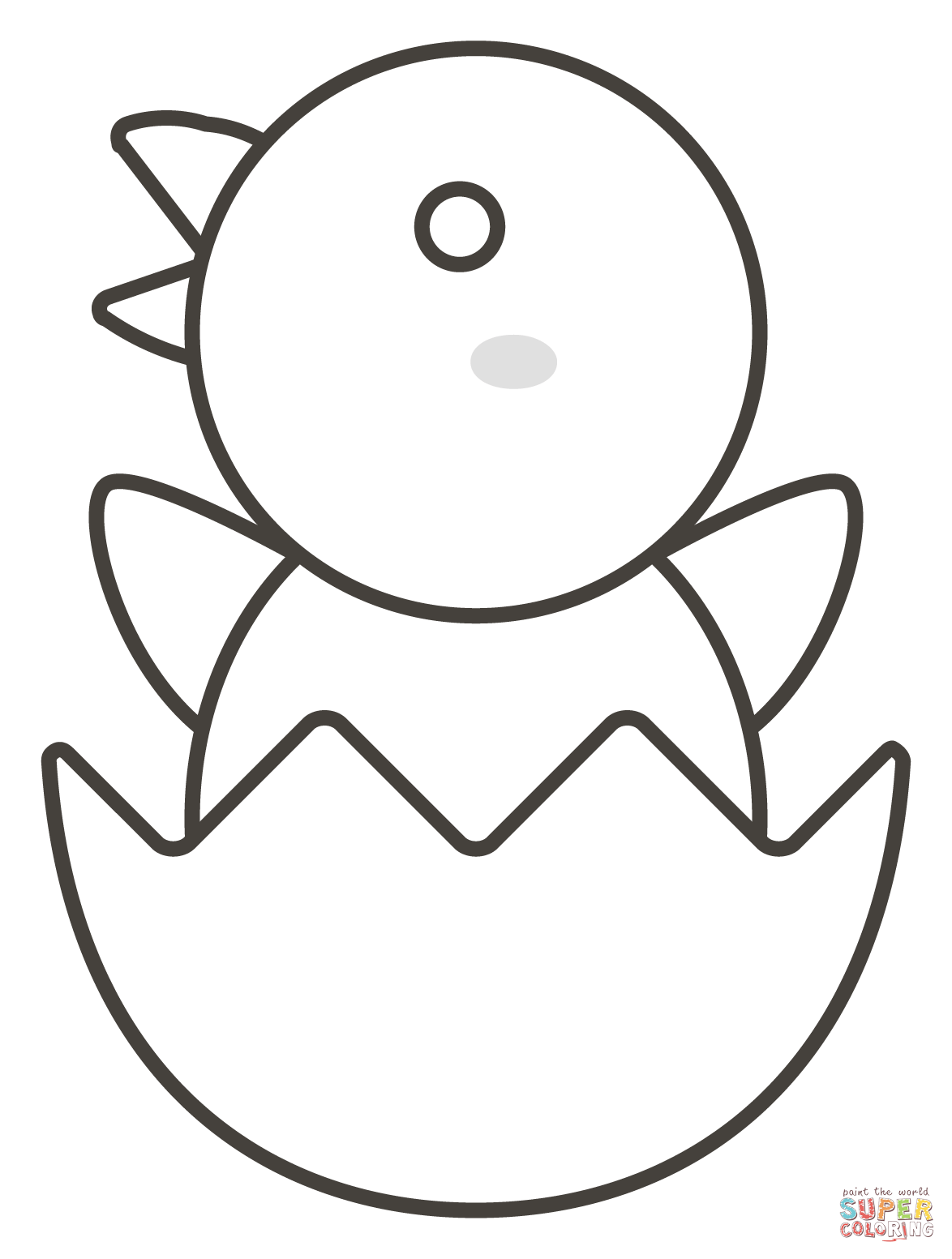 Hatching chick coloring page free printable coloring pages