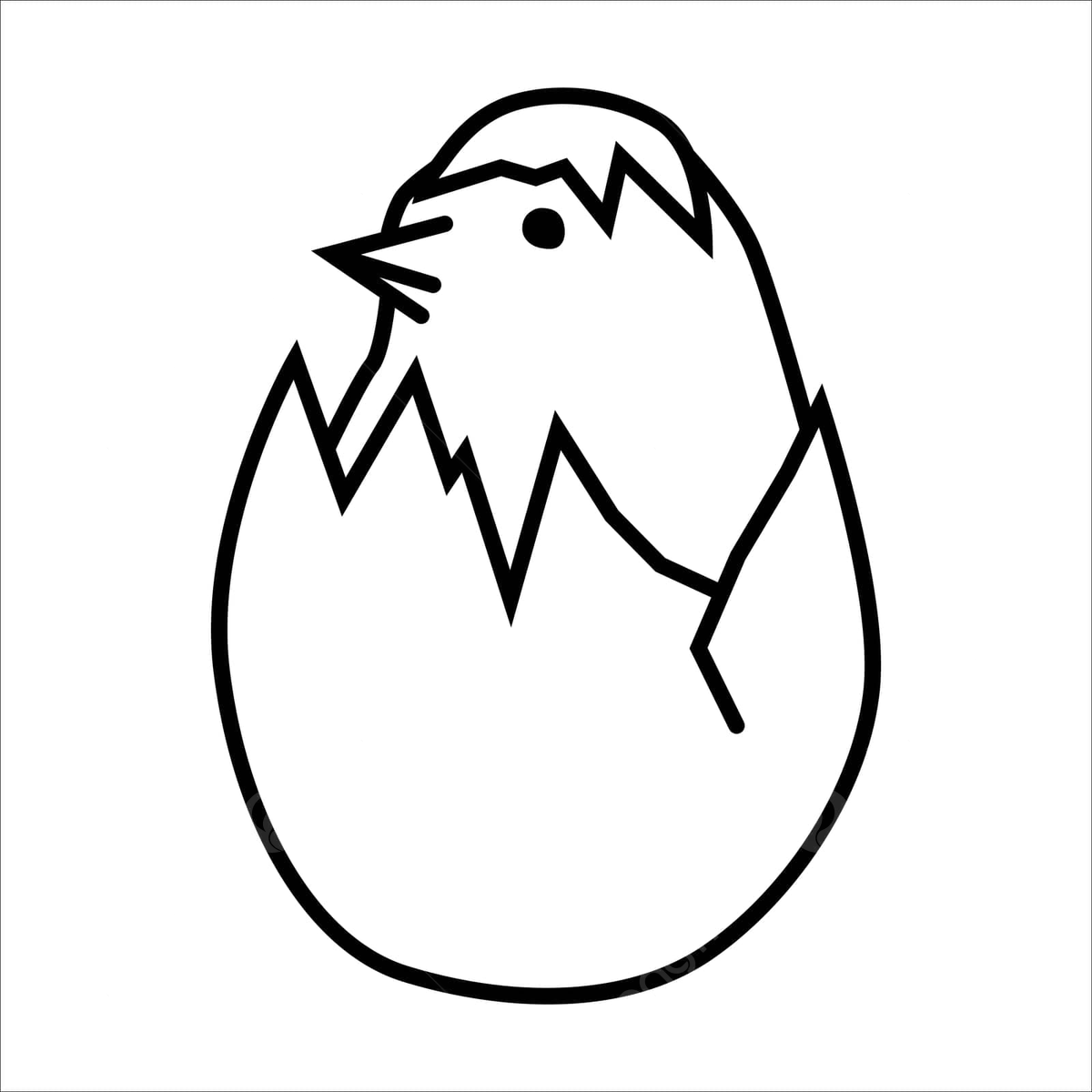 Vector illustration of a baby chick hatching from an egg isolated on a white background vector illustration adorable meat png and vector with transparent background for free download