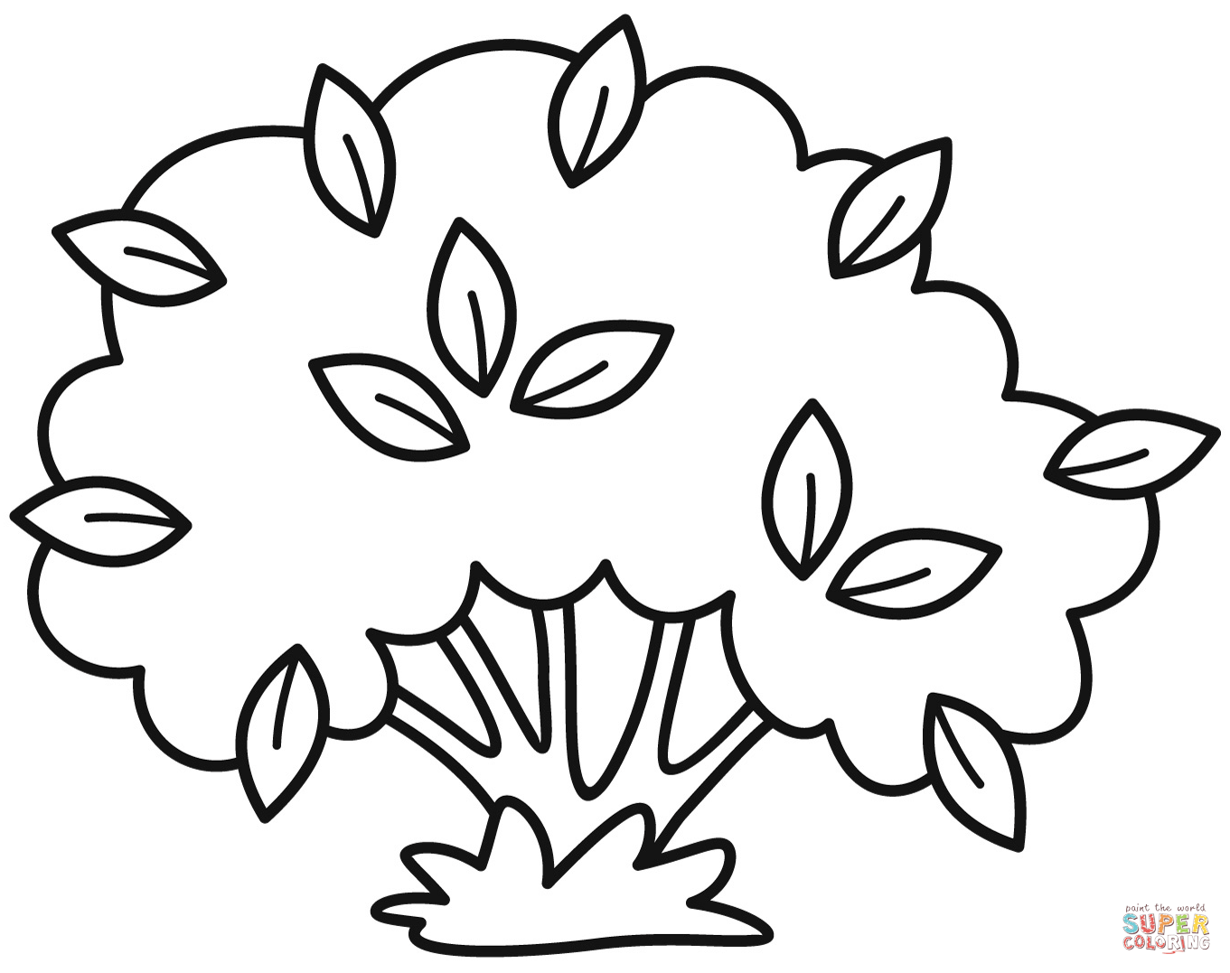 Bush coloring page free printable coloring pages