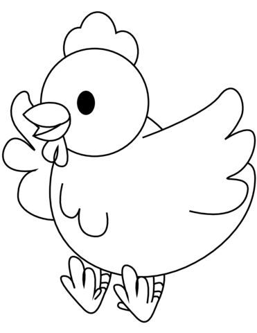 Chicken flapping wings coloring page free printable coloring pages