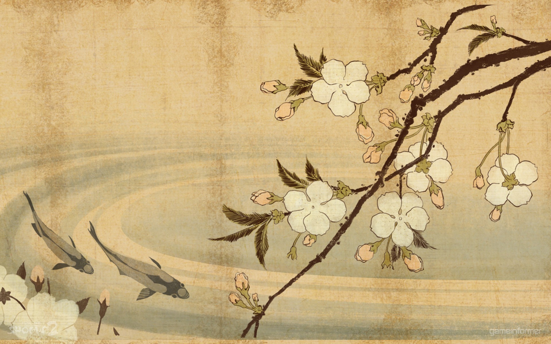 Wallpaper painting flowers minimalism artwork branch fish cherry blossom chinese art flower material sketch twig x
