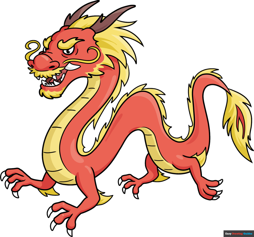 How to draw a chinese dragon