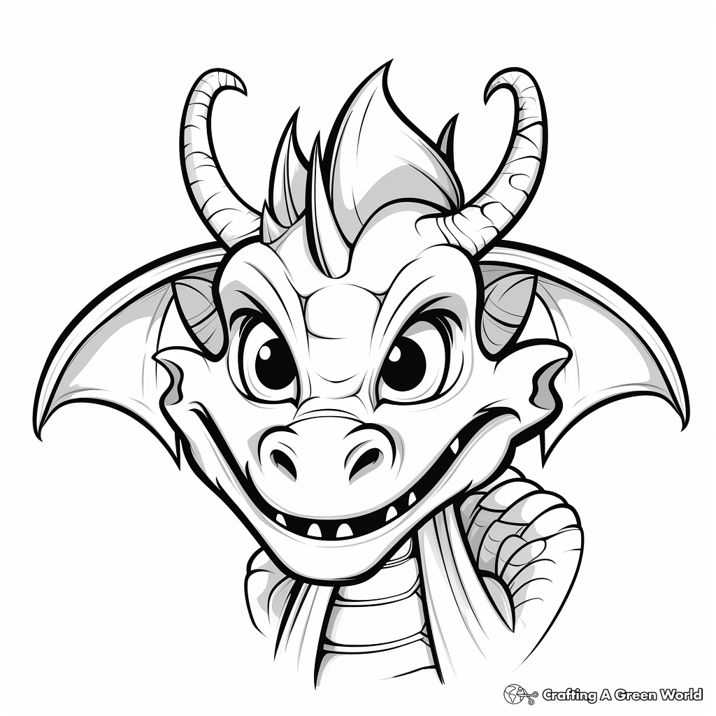 Dragon head coloring pages