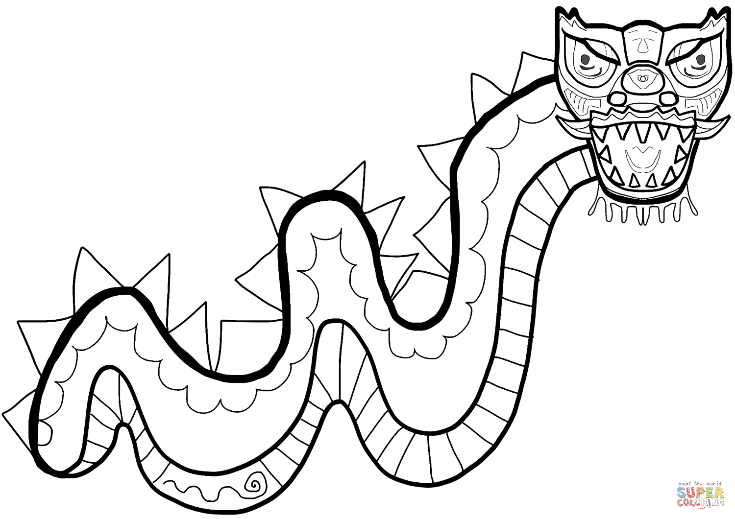 Chinese new year dragon coloring page free printable coloring pages