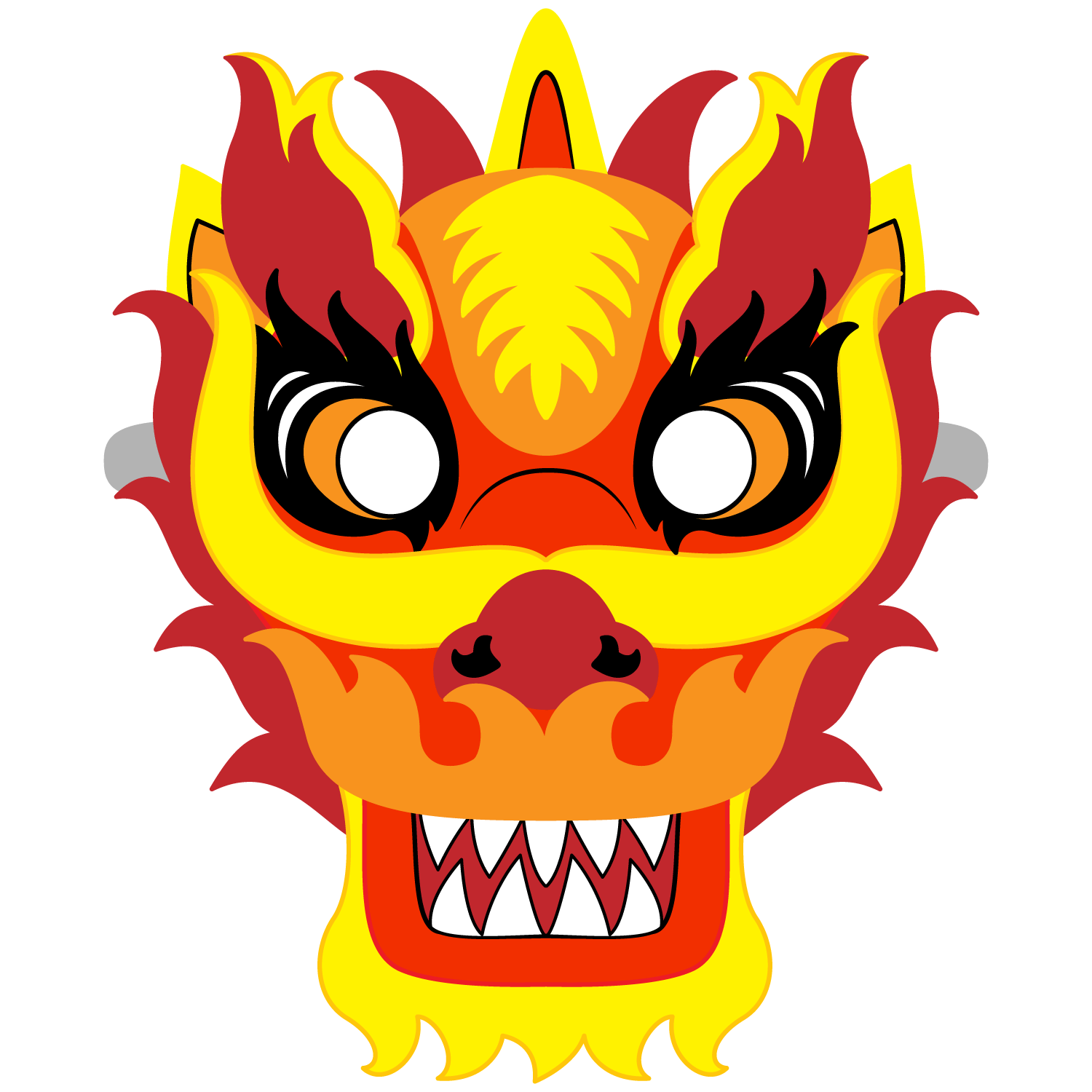 Chinese new year dragon mask template free printable papercraft templates chinese new year dragon dragon mask dragon face
