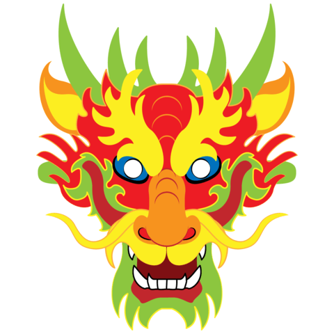 Chinese dragon mask template paper craft dragon mask chinese new year dragon dragon face