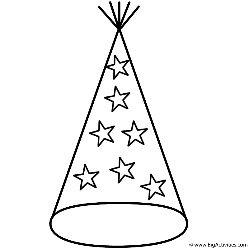 Party hat with stars
