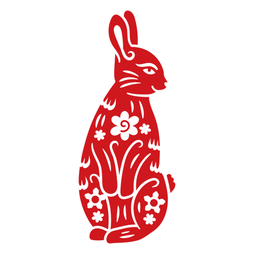 Traditional chinese zodiac rabbit png svg design for t