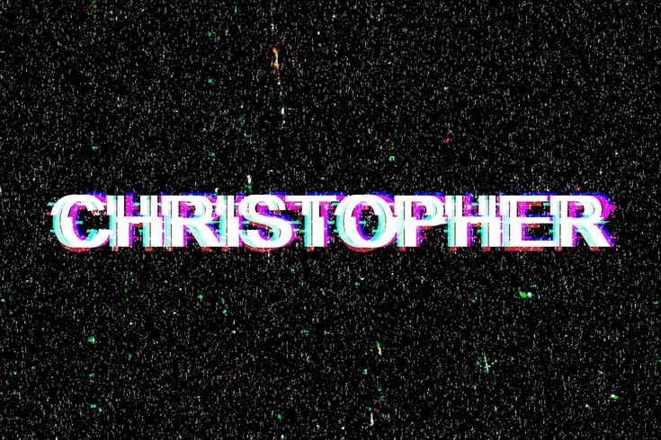 Male name christopher typography glitch effect free image by rawpixel pam jennifer name typography name wallpaper