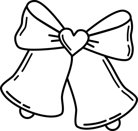 Wedding bells coloring page free printable coloring pages