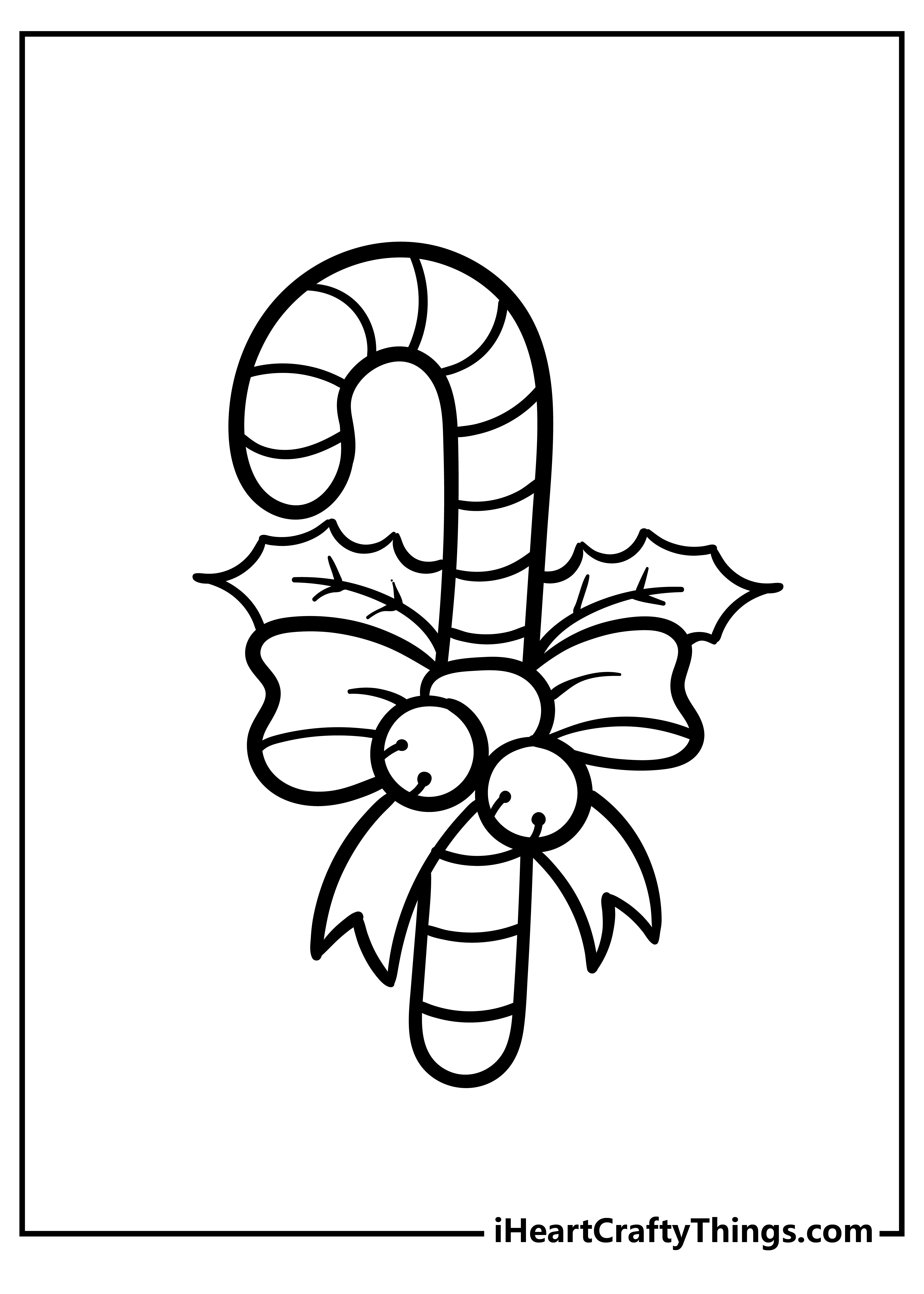 Candy cane coloring pages free printables