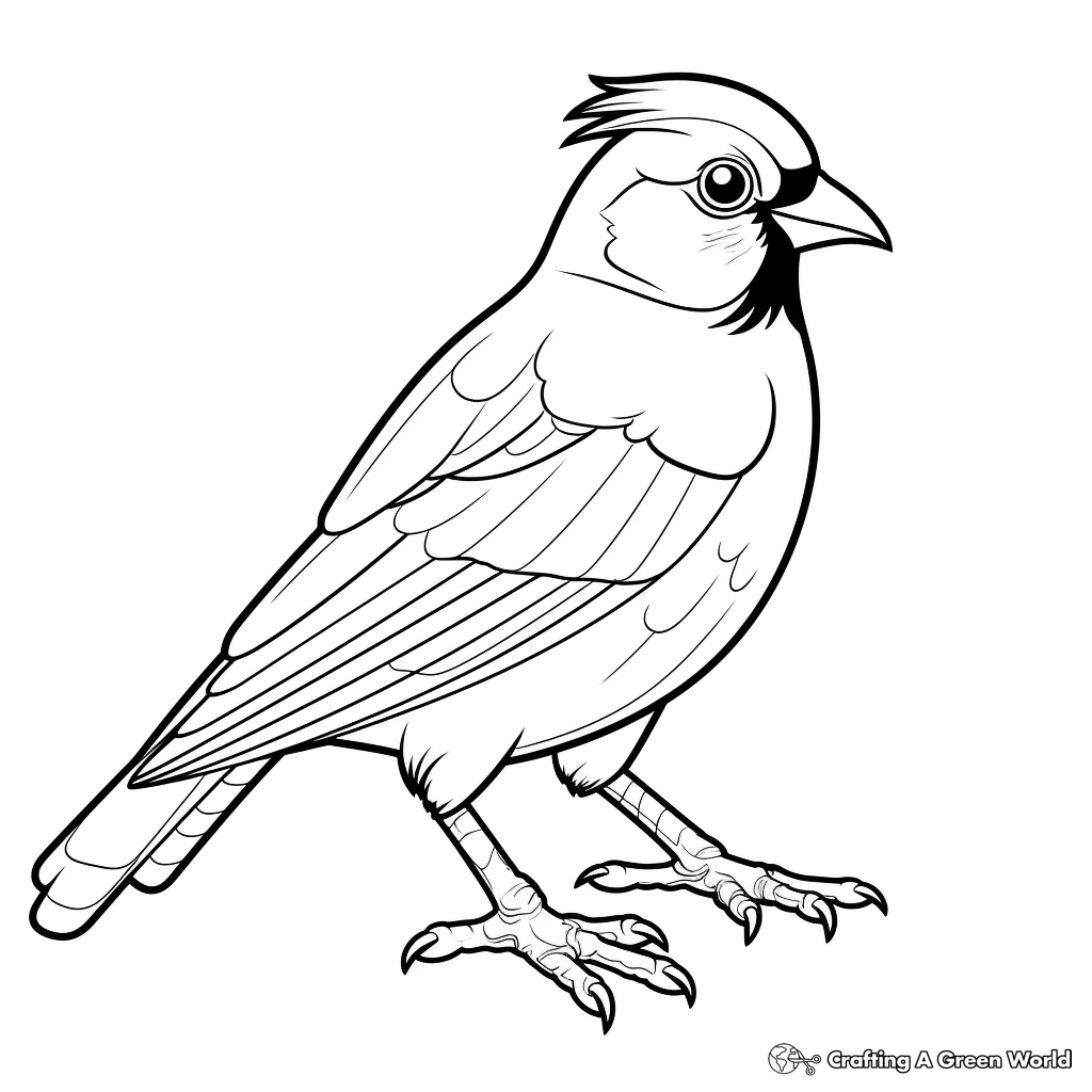 Cardinal coloring pages