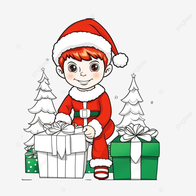 Copy the picture kids game and coloring page with a cute boy elf using christmas costume tracing worksheet kids worksheet png transparent image and clipart for free download