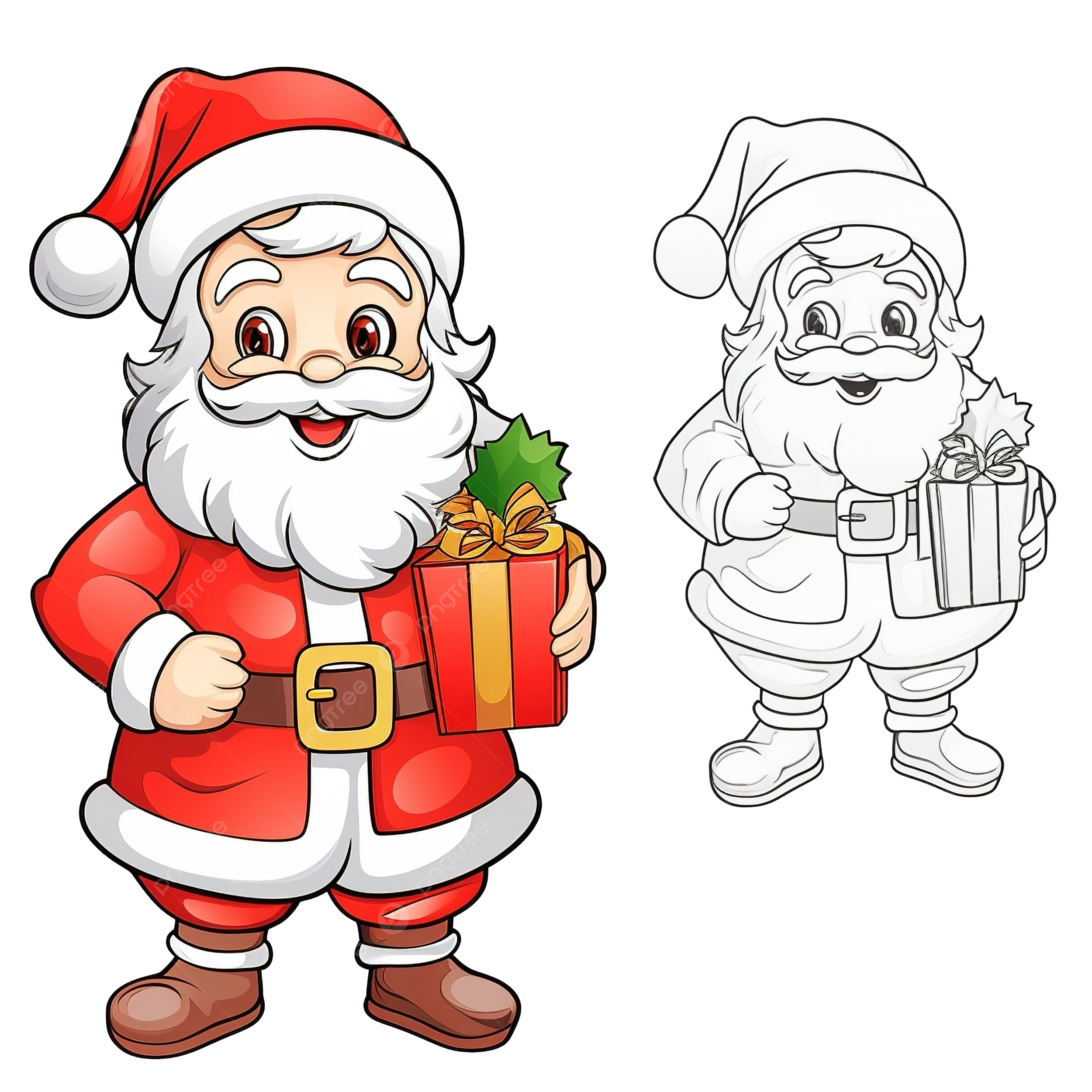 Copy the picture kids game and coloring page with a cute santa claus using christmas costume tracing kids worksheet worksheet png transparent image and clipart for free download