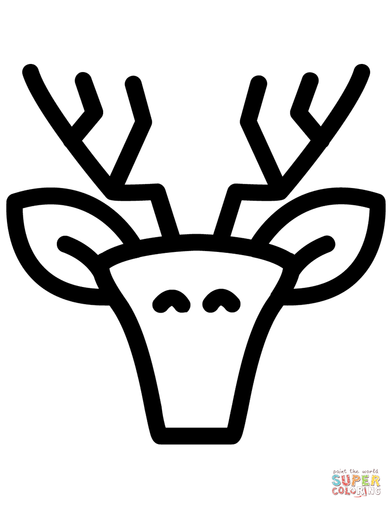 Christmas deer coloring page free printable coloring pages