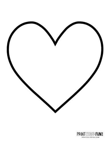 Blank heart shape coloring pages crafty printables at