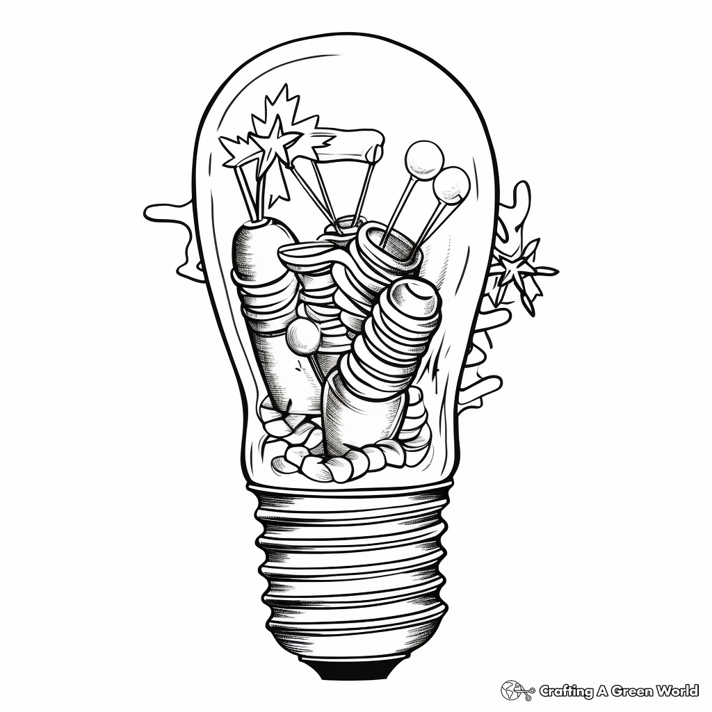 Christmas light coloring pages