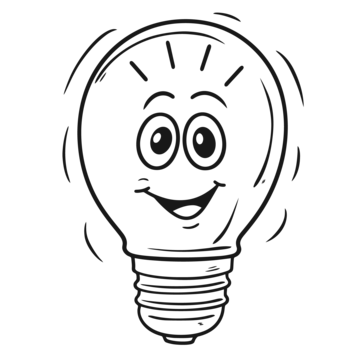 Light bulb coloring pages for kids cartoon two little lights outline sketch drawing vector car drawing cartoon drawing wing drawing png and vector with transparent background for free download
