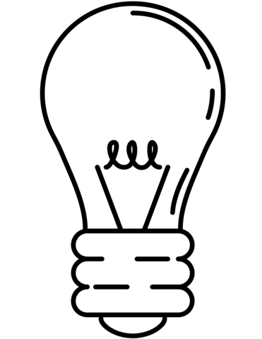 Lightbulb coloring page from household appliances category select from printable craftsâ free printable coloring pages coloring pages light bulb template