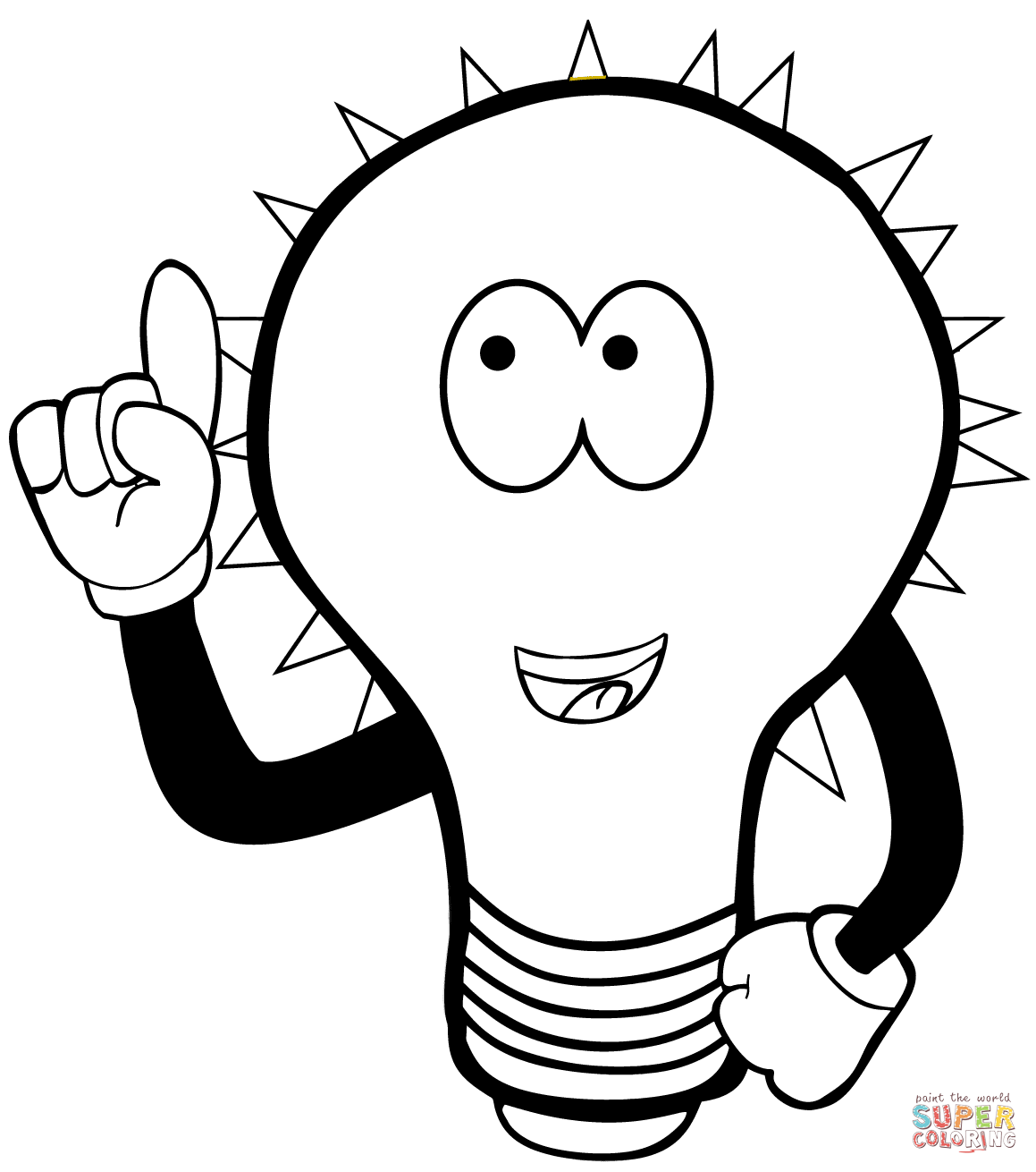Bulb coloring page free printable coloring pages