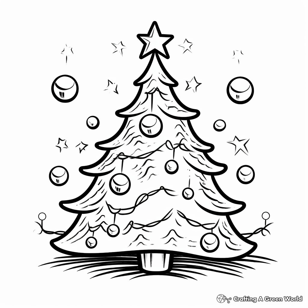 Christmas light coloring pages