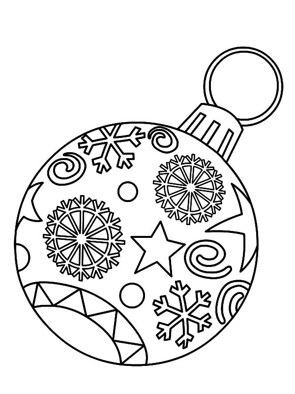 Festive christmas ornament coloring pages