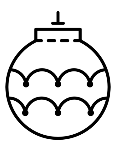 Christmas decoration bulb coloring page free printable coloring pages