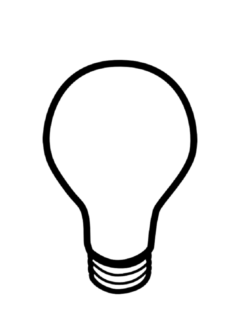 Light bulb coloring sheet light bulb bulb color