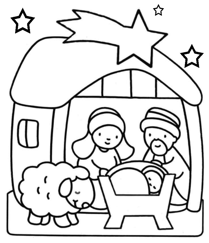 Baby jesus coloring pages