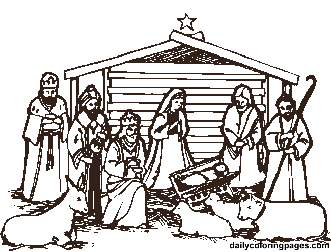Nativity creche scenes calendrier de lavent images coloriage nativitã