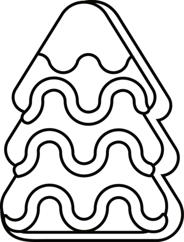 Christmas tree cookie coloring page free printable coloring pages