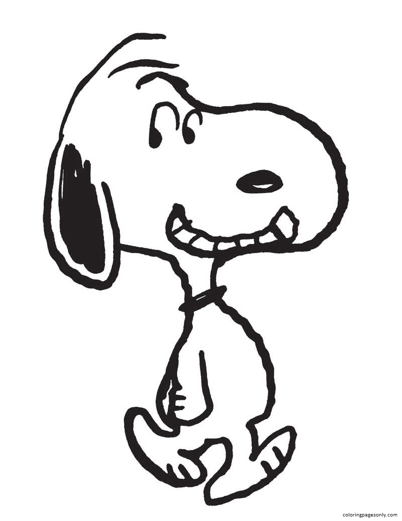 Free snoopy christmas coloring page