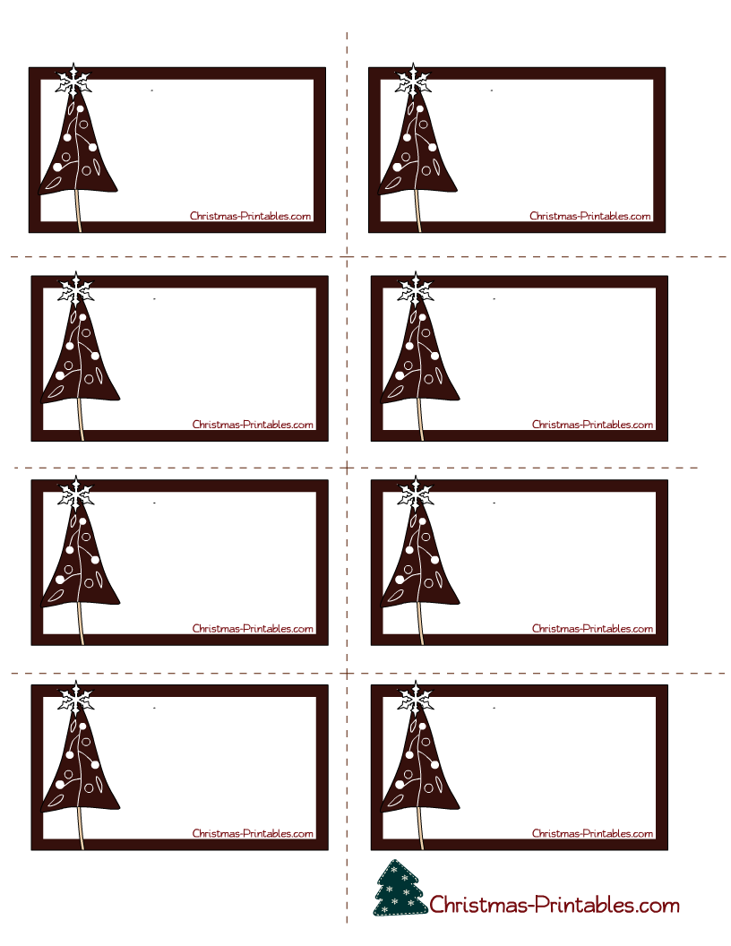 Free printable labels with christmas tree images