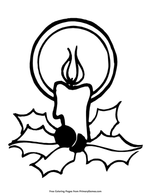 Candle coloring page â free printable pdf from