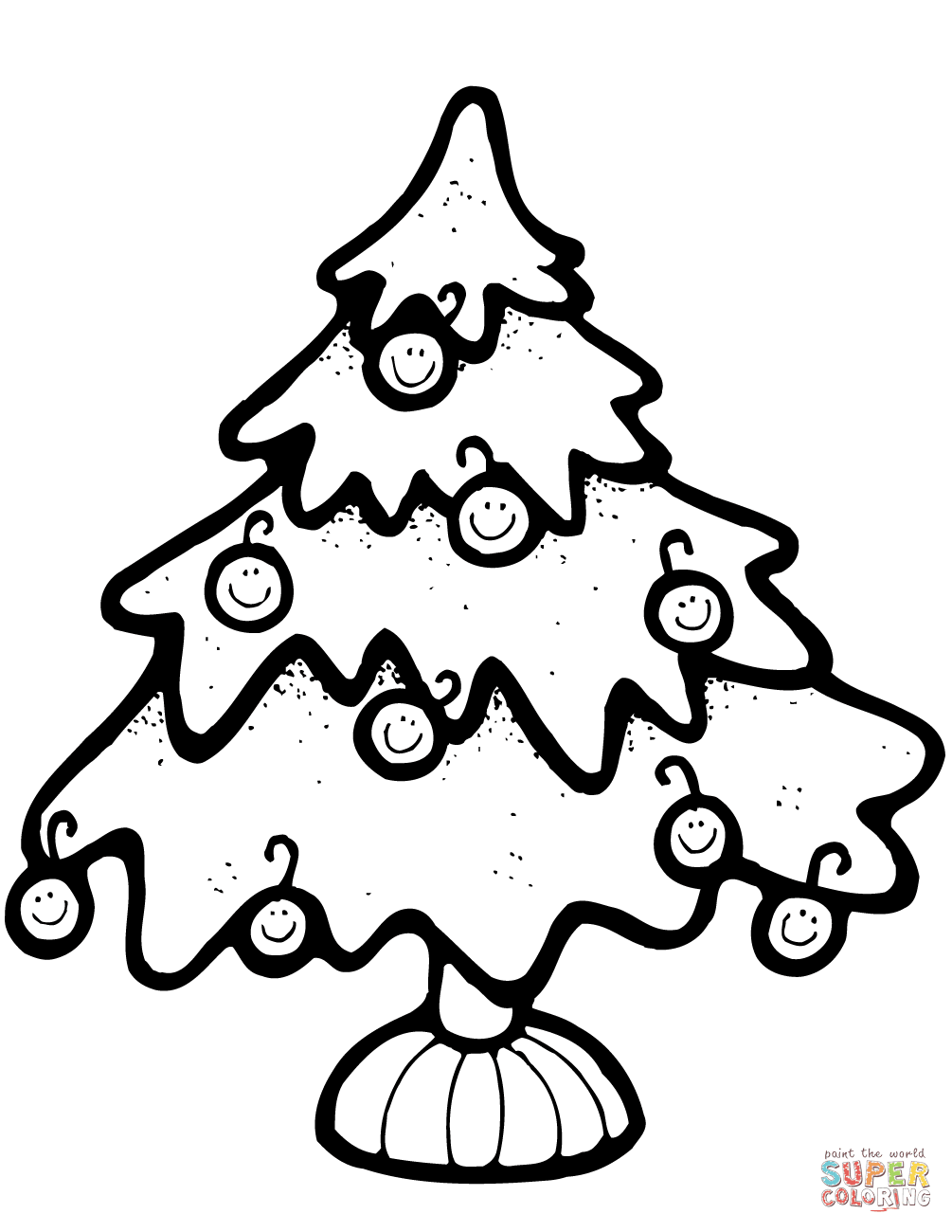 Christmas tree coloring page free printable coloring pages