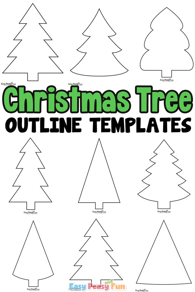 Free printable christmas tree templates