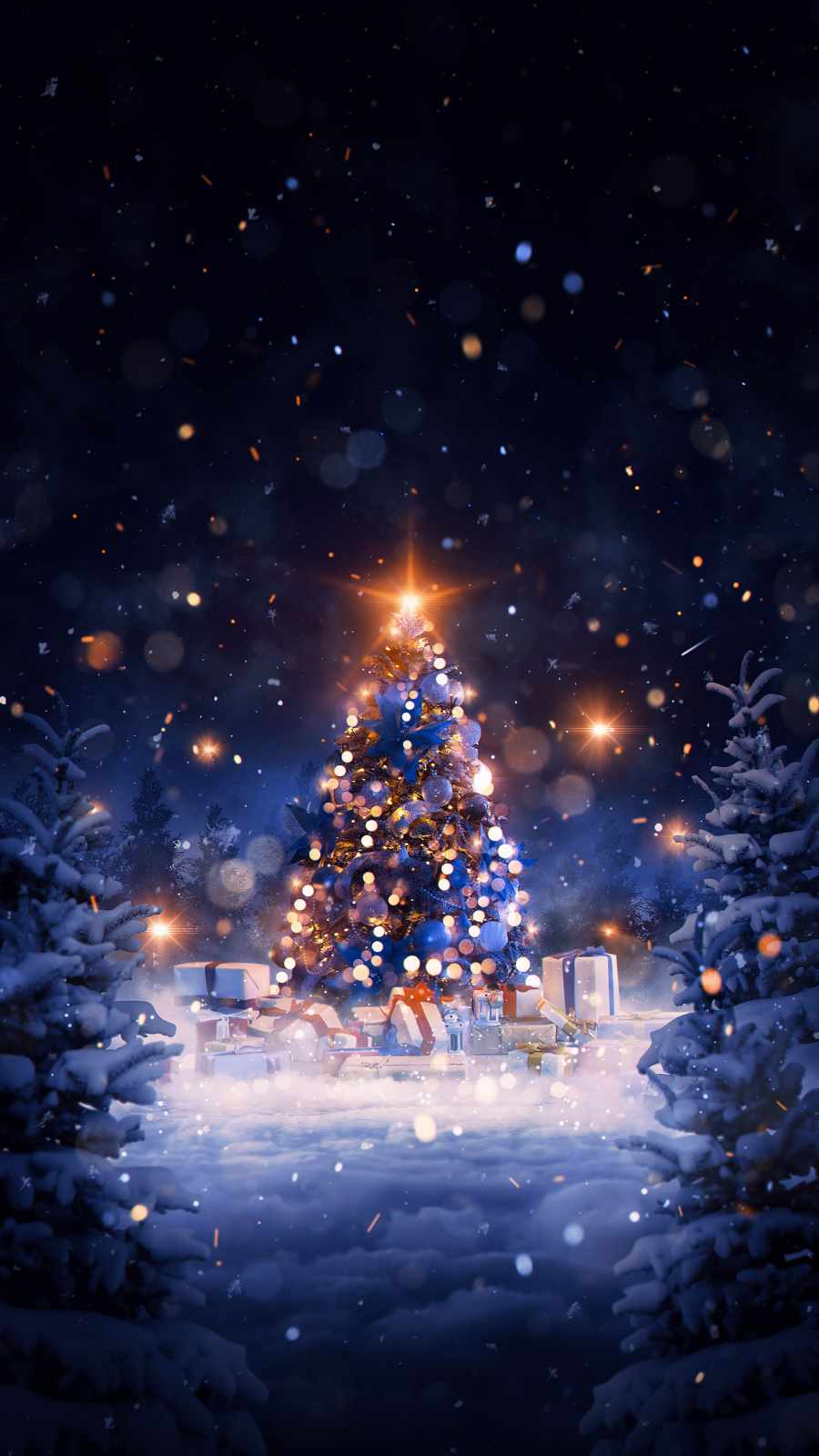 Christmas tree k iphone wallpaper