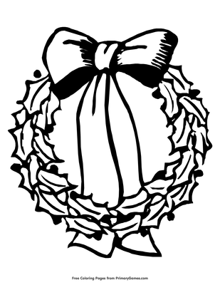 Wreath coloring page â free printable pdf from