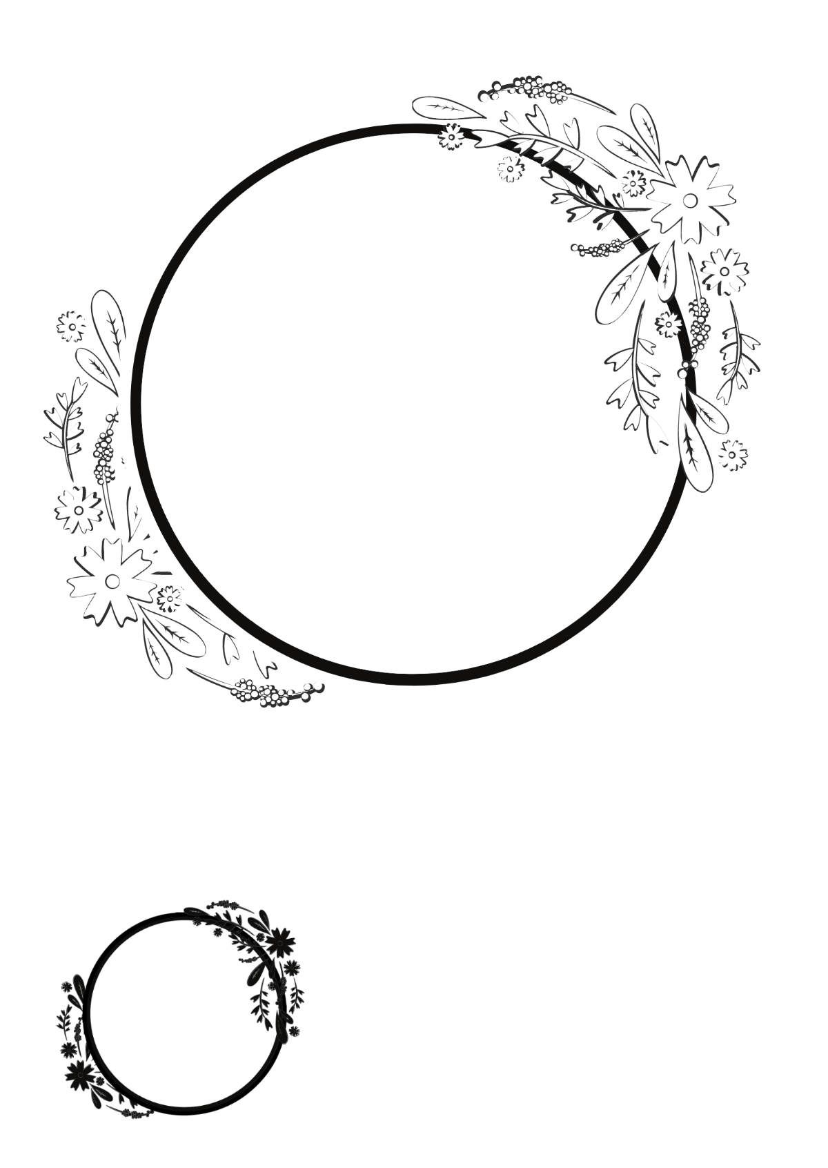 Free wreath coloring page