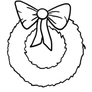 Christmas wreath coloring pages printable for free download
