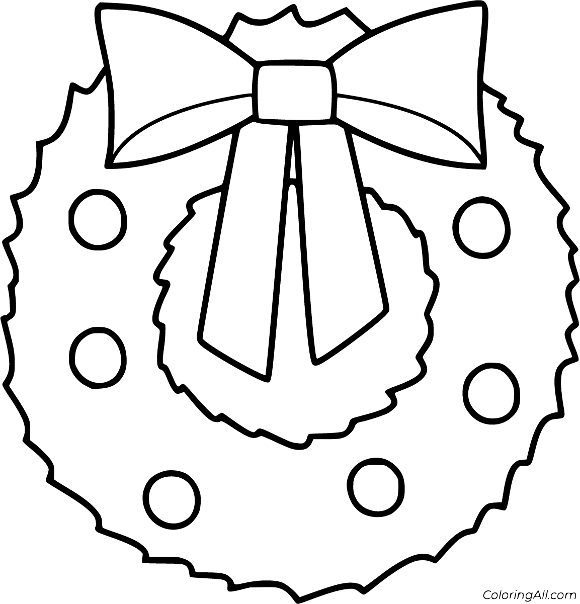 Christmas wreath coloring pages